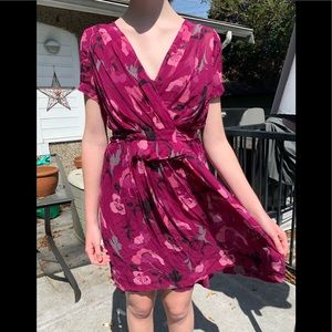 DKNY dress faux wrap sz 10